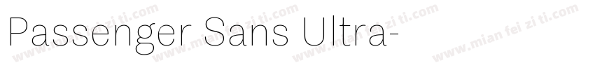 Passenger Sans Ultra字体转换